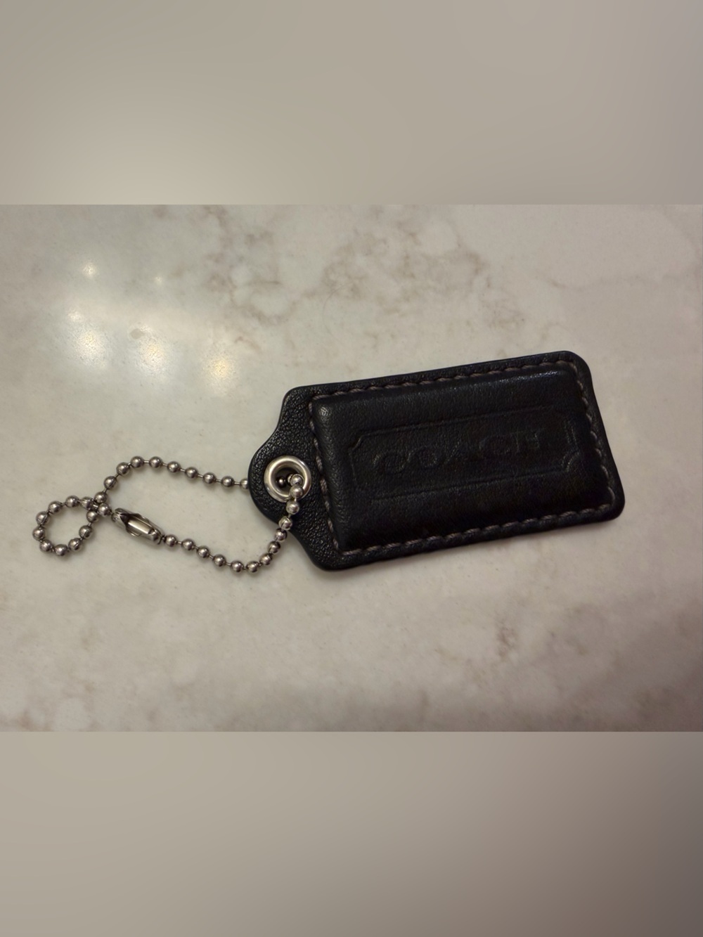 Coach Black Leather Vintage Hang Tag - Picture 4 of 4